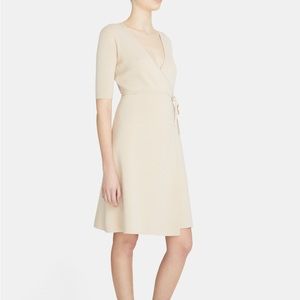 Theory Sweater Wrap Dress in Stretch Knit